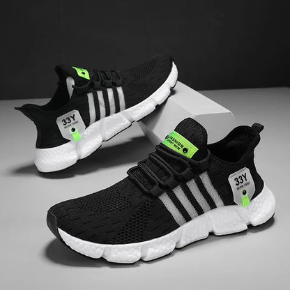 Breathable Mesh Men Shoes Trendy Lightweight Walking Flats Plus Size Male Tennis Sneakers Outdoor Running Fitness Shoes 2024
