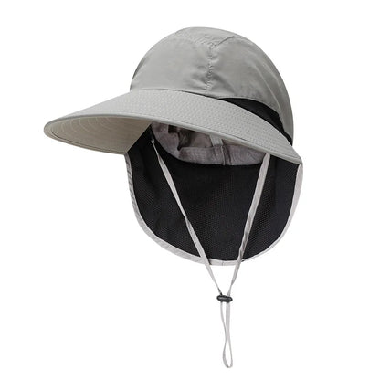 Outdoor Sun Hat for Women Youth Girls 50+ UPF Protection Safari Cap Wide Brim Fishing Hat with Neck Flap BeacH