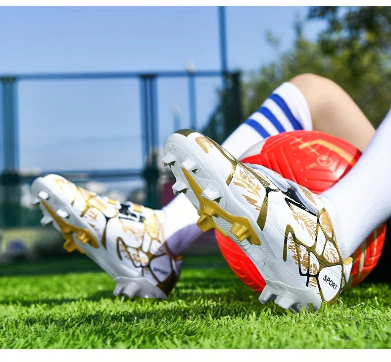 Boys Football Boots New Resistant Casual Kids Soccer Shoes Sneakers Grass Non Slip Training Sports Fast Match Breathable Cleats