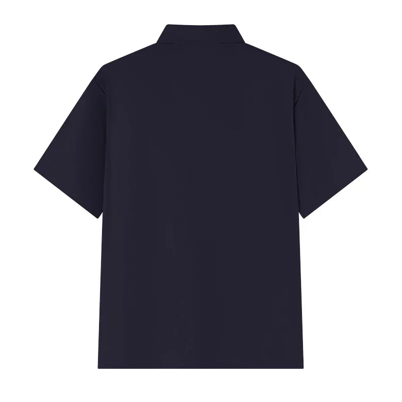Polo Shirt Men Plus Size 4XL 5XL 6XL 7XL Short Sleeve Knitted Polo Shirts Loose Polos Oversized Tops Big Size Men Clothing T シャツ