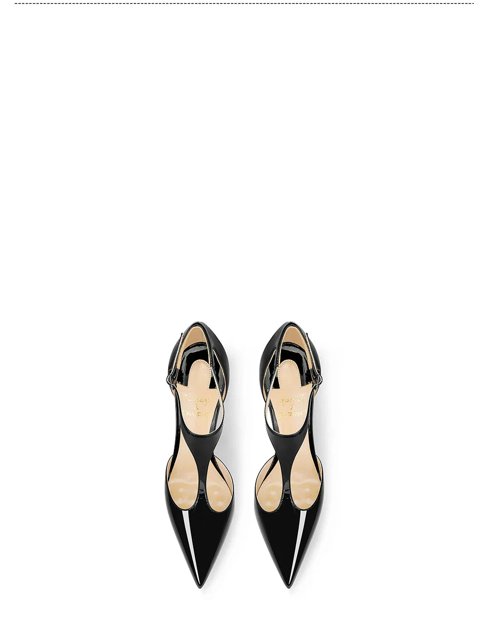 Black patent leather T-belt bag with nightclub sexy 12cm ultra-fine heel pointed party European and American high-heeled sandals