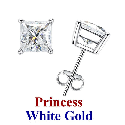 0.5-2ct Moissanite Diamond Stud Earrings for Women Original 925 Sterling Silver Lady's Moissanite Earring New 2026