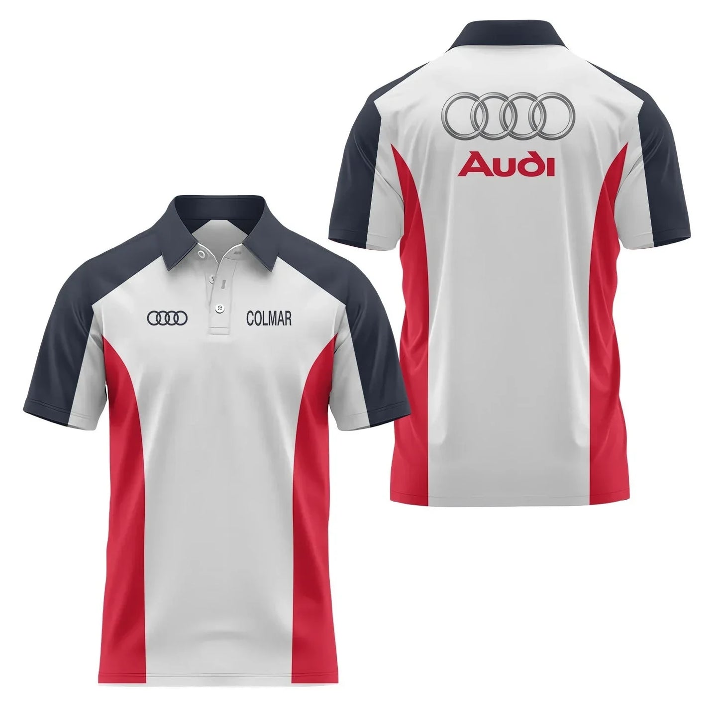3D Printed Short-Sleeved Polo Shirt Casual High-Quality Sports Fashion T-Shirt with Collar
