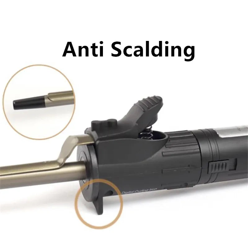 9/19/25/28/32mm ProfessionalAutomatic Rotating Curling Iron Temperature Display Ceramic Hair Curler Hair Curler Anti Scalding