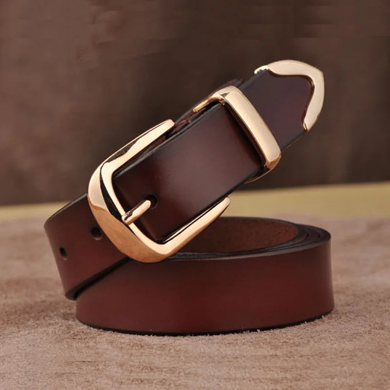 Women's Strap Casual All Match Women Brief Genuine Leather Belt Women Strap Pure Color Belts Top Quality Jeans Belt L27