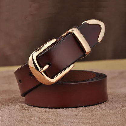 Women's Strap Casual All Match Women Brief Genuine Leather Belt Women Strap Pure Color Belts Top Quality Jeans Belt L27
