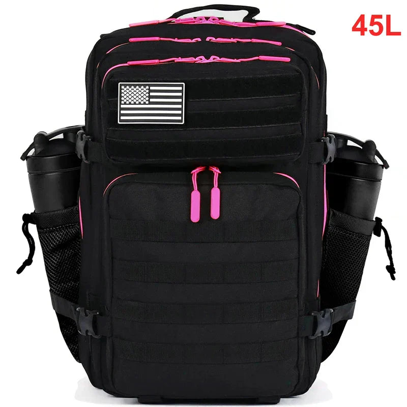 45L Tactical Backpack Men Outdoor Waterproof Sports Travel Gym Hiking Bug Out Bag Military Camping Hunting Survival Rucksack