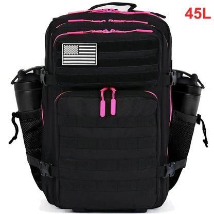 45L Tactical Backpack Men Outdoor Waterproof Sports Travel Gym Hiking Bug Out Bag Military Camping Hunting Survival Rucksack