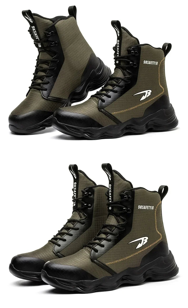 Safety Shoes Men Boots High Top Work Sneakers Steel Toe Cap Anti-smash Puncture-Proof work Boots Indestructible Shoes