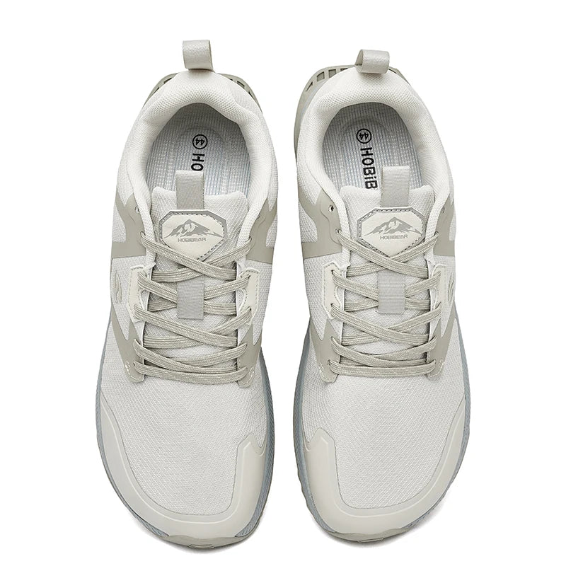 Unisex Hiking Sneakers Lace-Up Walking Shoes Outdoor Travel Artificial Leather Sneakers