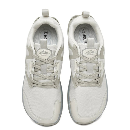 Unisex Hiking Sneakers Lace-Up Walking Shoes Outdoor Travel Artificial Leather Sneakers