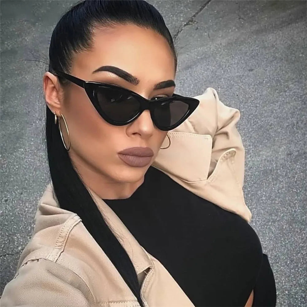 Eyewear Sun Shades Female Shades Vintage Small Triangle Sunglasses