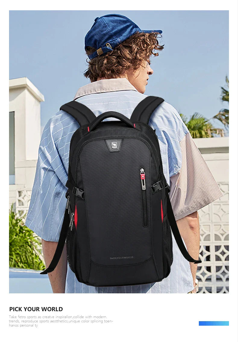 Laptop Backpacks 15.6 Inch School Bags Waterproof Nylon 29L Casual Shoulder Bagpack Travel Teenage Men's Backpack Mochila