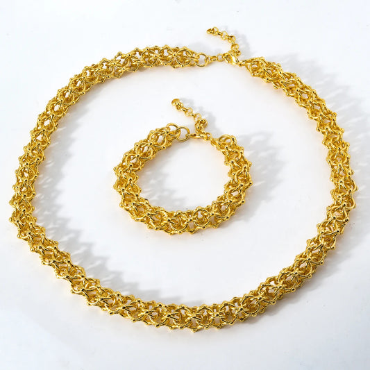 Hiphop Punk Curb Cuban Link Chain Necklace for Women Man Statement Italian 18K Gold Color Choker Trendy Daily