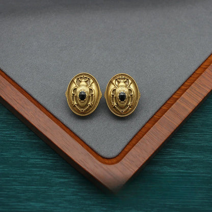 European and American Fashion Trend Retro Art Niche Cute Animal Relief Handmade Beaded Necklace Earring Jewelry Set