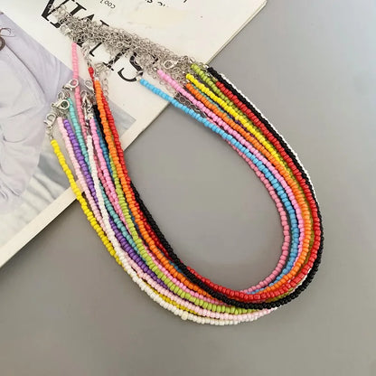 Choker Chain Fashion  Charm Collar Colorful Handmade Colar Collar Necklace Jewelry Femme
