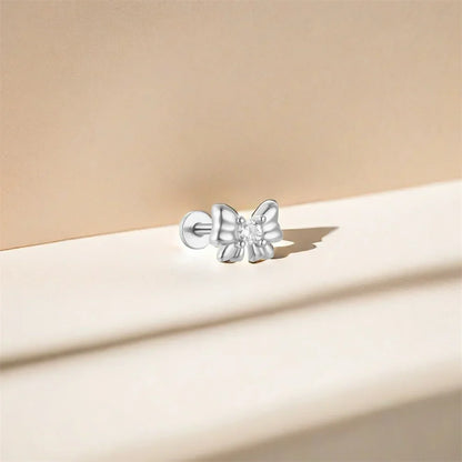 Heart Round Ball Flat Helix Piercing Earring 925 Sterling Silver Ear Studs Geometric Zircon Exquisite Trinket Studs Aretes