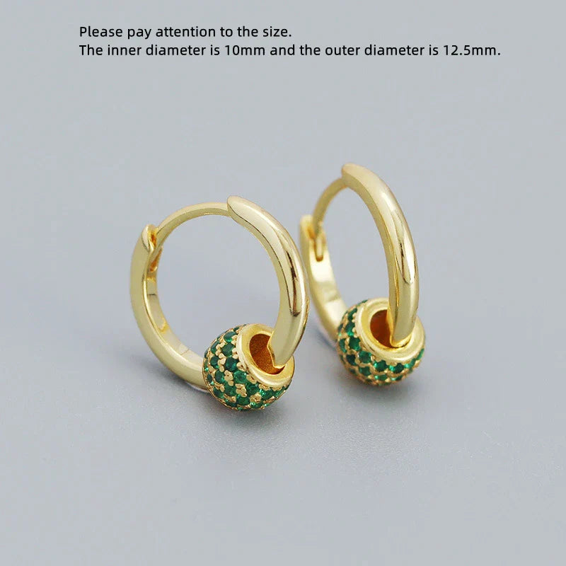 925 Sterling Silver Earring Zircon Sun Flower Ear Ring Geometric Style Water Drop Ear Bone Cute Temperament Woman Girl Ear Jewel
