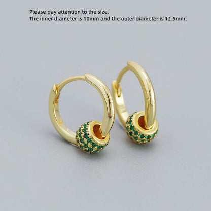 925 Sterling Silver Earring Zircon Sun Flower Ear Ring Geometric Style Water Drop Ear Bone Cute Temperament Woman Girl Ear Jewel