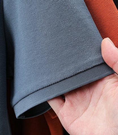 Brand 100%pure cotton short sleeve polo shirt men's new fashion letter embossed business casual solid color summer lapel T-shirt