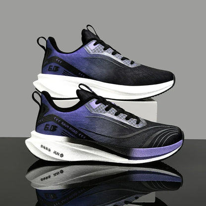 Summer Men's Running Shoes New Professional Carbon Plate Sports Training Shoes Outdoor Non-slip Shock-absorbing Tennis Shoes