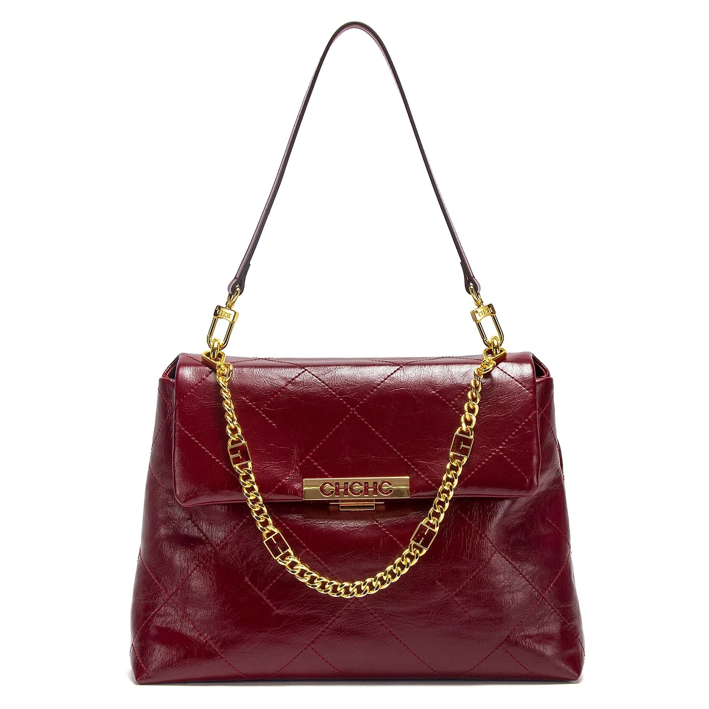 Women's Tote Bag 2026 Spring/Summer New Single Shoulder Bag Simple Black Diamond Grid Pattern Handbag
