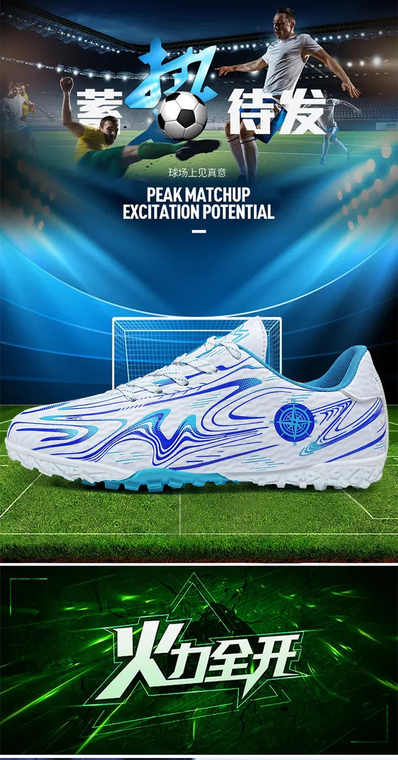 Men's football shoes with stud pattern for men, women, children, boys, teenagers, sports sneakers, outdoor training shoes
