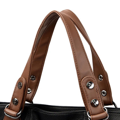 100% Cow Leather Handbag Women Genuine Leather Shoulder Bags Natural High Quality Cowhide Crossbody Large Capacity Messenger Bag