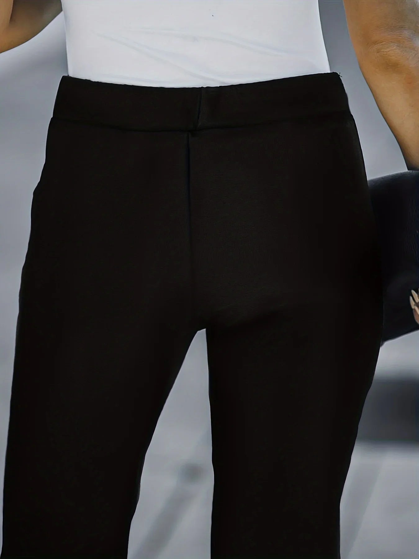 Elegant and gentle street style hot pleated design flared pants