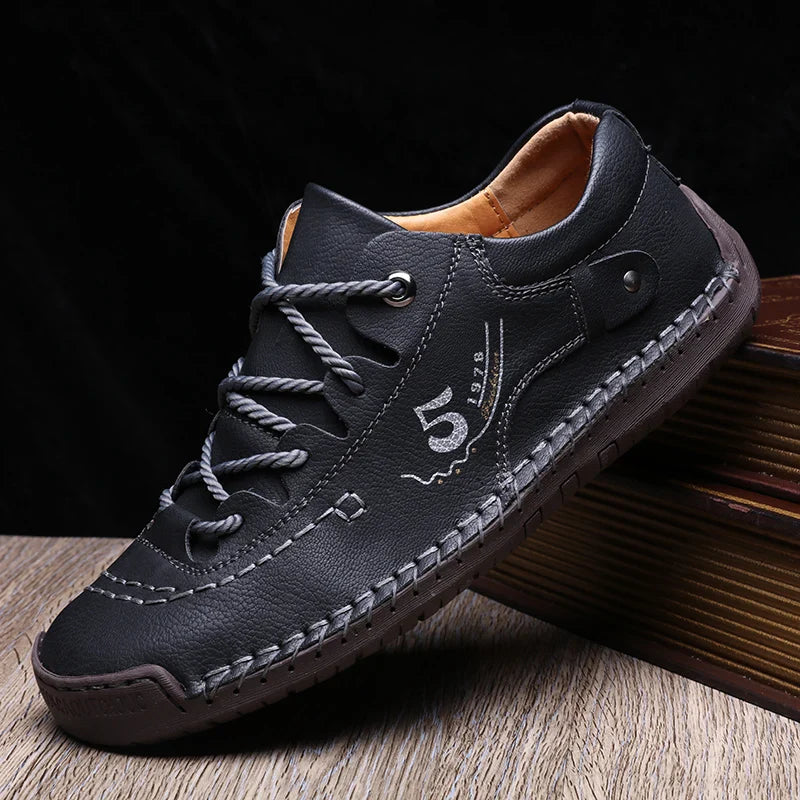 Men Leather Casual Shoes Outdoor Comfortable High Quality Fashion Soft Homme Classic Ankle Non-slip Flats Moccasin Trend