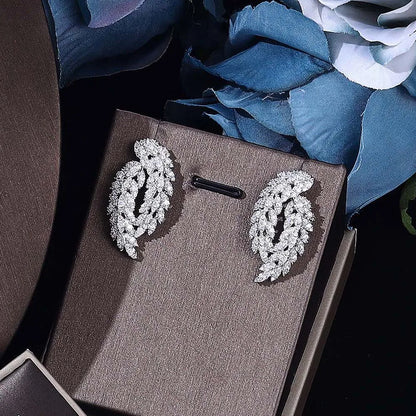 Cubic Zirconia Bridal Wedding Jewelry Set Bridal 4-piece Set Women's Jewelry Set Jewelry Brand Reproduction