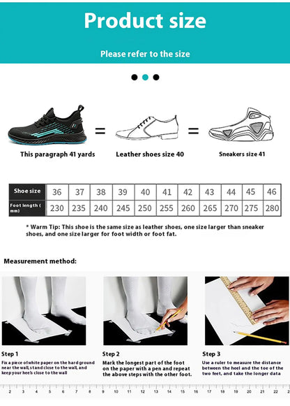 Summer New Breathable Insulated Safety Shoes Anti smashing, Anti piercing, Wear resistant Work Shoes