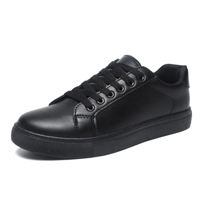 White Black Men Shoes Comfortable Casual Skateboard Shoes Men Solid Leisure Sneakers Lightweight Walking Shoes