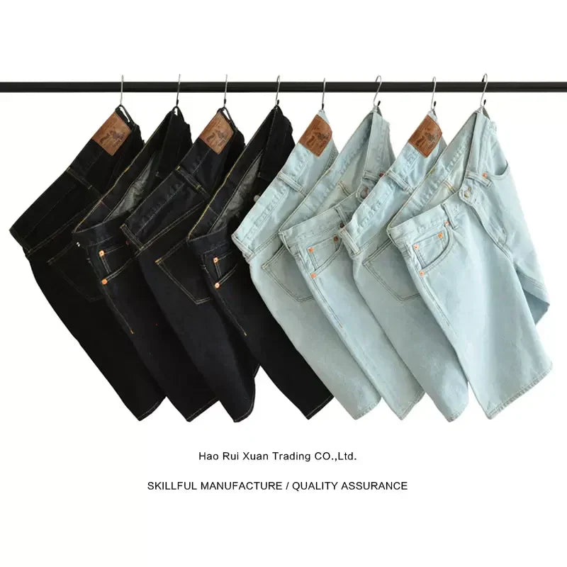 Men Shorts Jean Shorts Indigo Selvedge Denim for Summer Casual Regular Fit