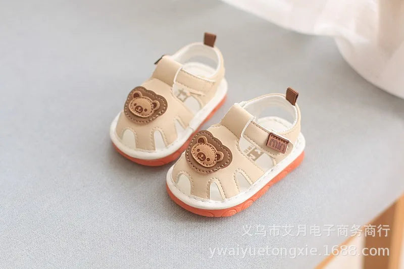 New Summer Baby Whistle Sandals Children Infant Casual Walking Shoes Toddler Boys Girl Kids Anti-Slip Closed-Toe Cartoon Sandals