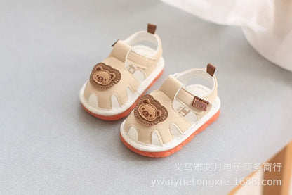 New Summer Baby Whistle Sandals Children Infant Casual Walking Shoes Toddler Boys Girl Kids Anti-Slip Closed-Toe Cartoon Sandals