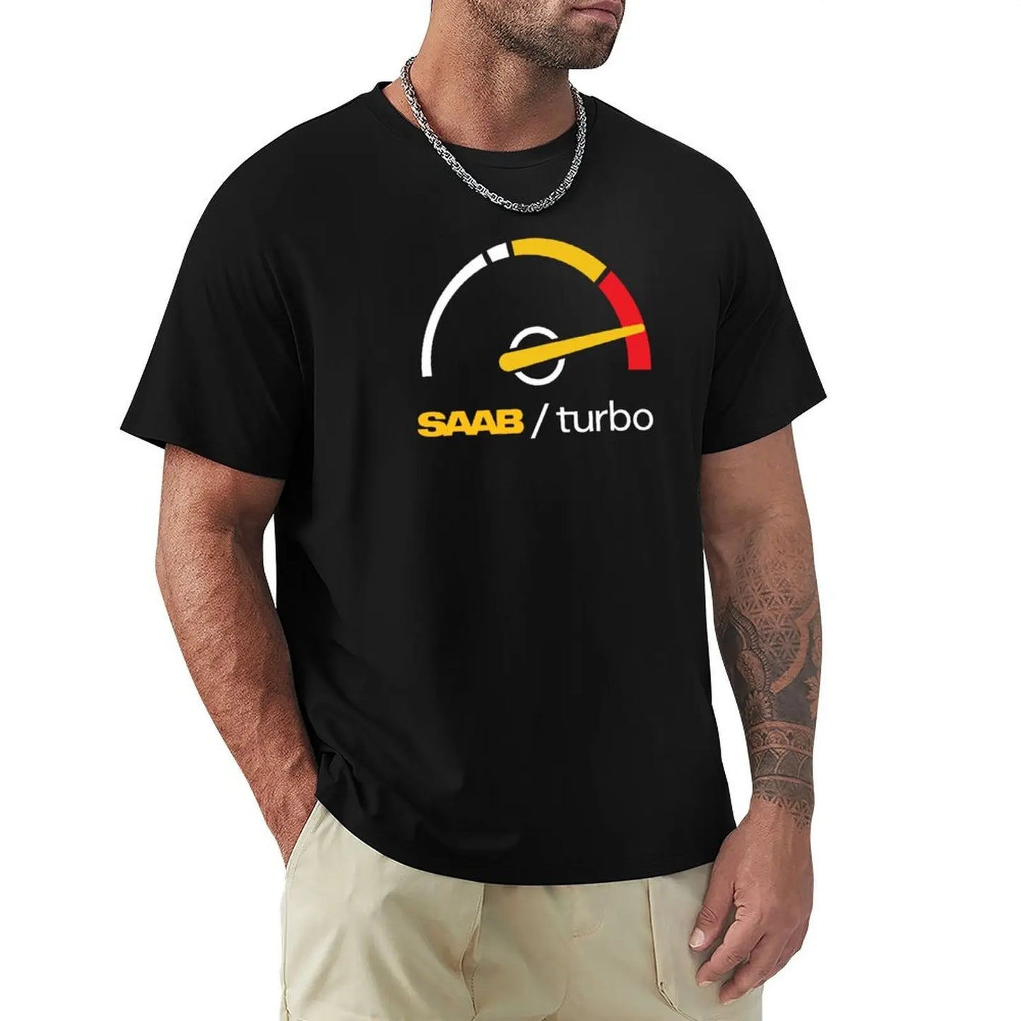Saab Turbo Boost Gage T-Shirt Aesthetic clothing customs design your own men tshirt