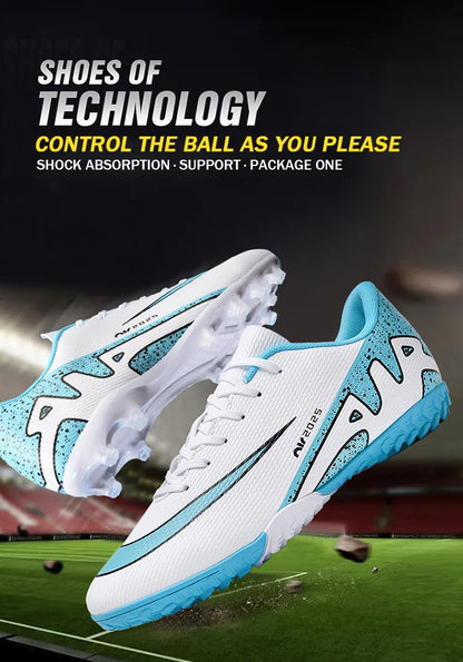 Kid Size 33-47 Long Short Spike Soccer Shoes Football Field Boots Unisex Society Training Match Adult Football Shoes