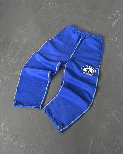 Double Toe Ripped Printed Trousers Functional Tactical Functional Men and Women Advanced Jogging Drawstring Casual Sports Pants
