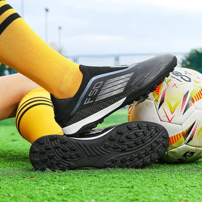New Men Football Boots Training Soccer Shoes Match Adult Cleats Outdoor Sport Boys Breathable Non Slip Long Spikes Comfortable