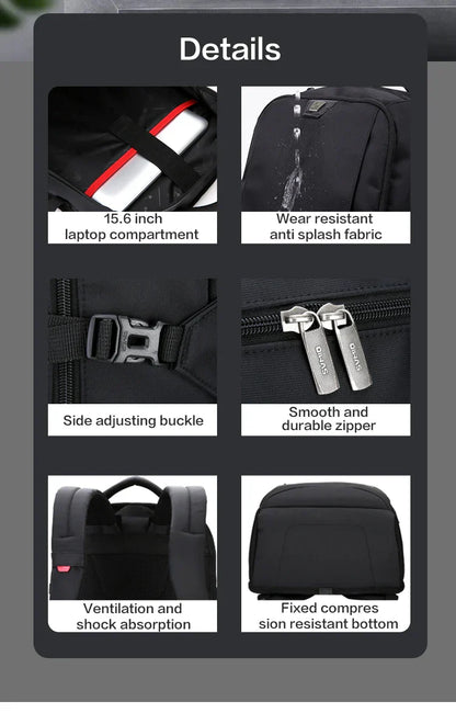 Travel Multifunction Backpack Fashion Zipper Open Bag Men's Backpack Laptop High Quality Male Women Business Classic Bags