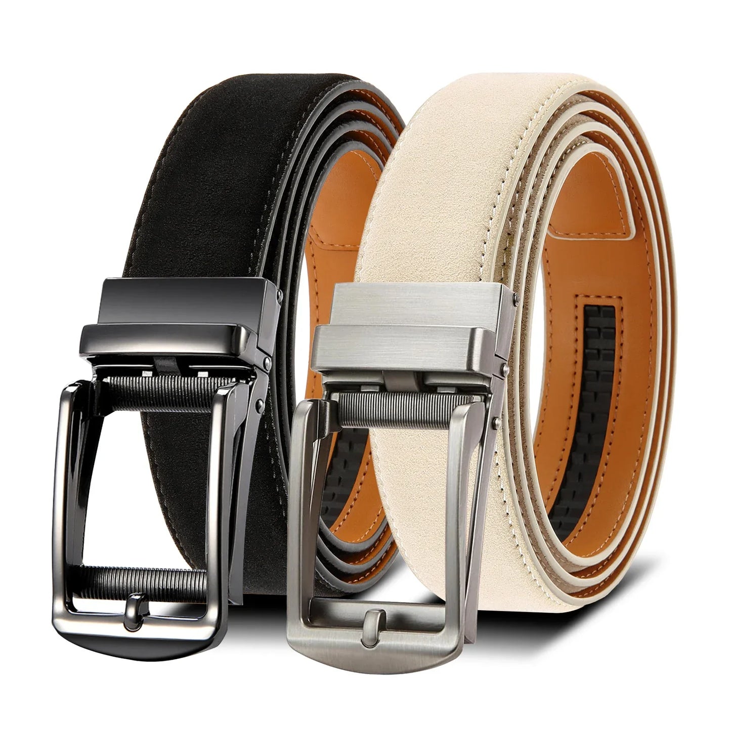 Men Belts Leather Waist Strap Male Automatic Buckle Waistband Mens High Quality Girdle Belts for Women Men Gifts 105 115 125cm