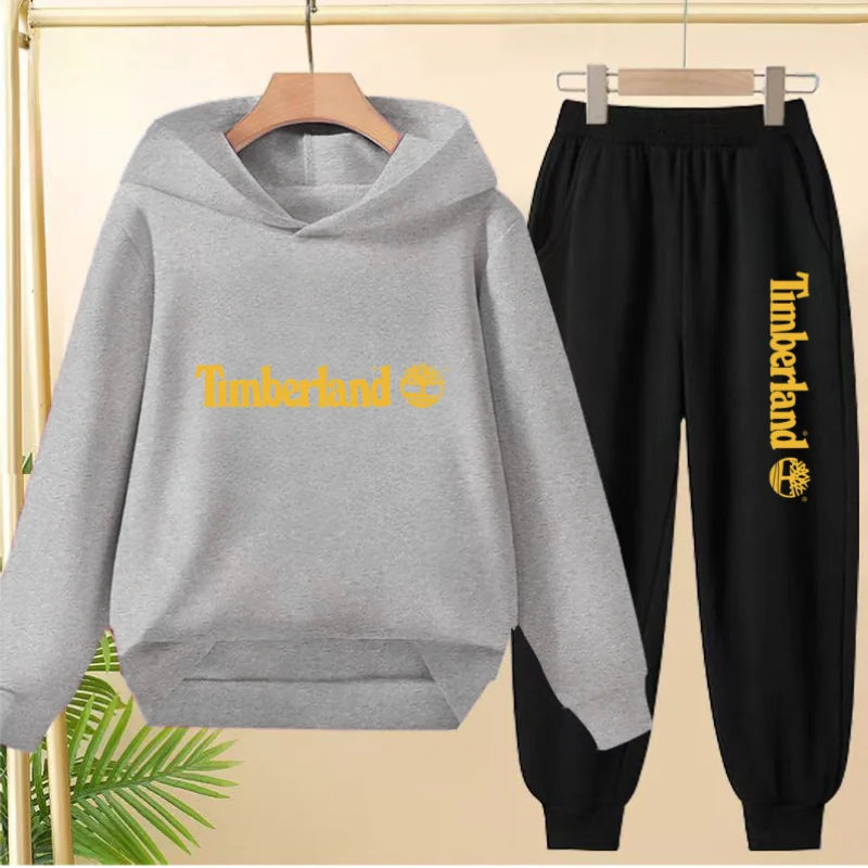 Children Clothing Autumn Winter Hoodie Coat Sweatshirt Top+Trousers Boys Girls Toddler 3-12Yrs Casual Kids Charming Pullover Set