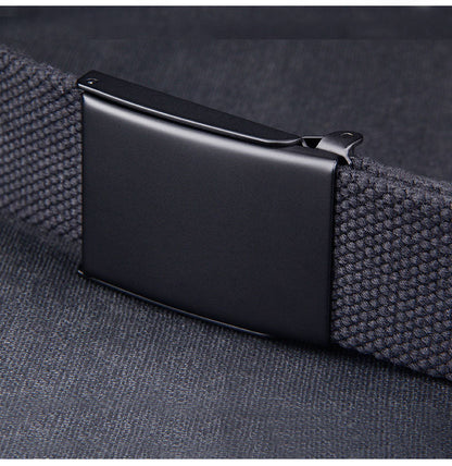 Plus LONG Size 160 150 140 130 120 110 cm Canvas Belts Men Black Automatic buckle Unisex Women Large Big Size Jeans Belts 2023