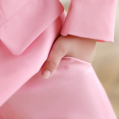Pink Rose Embroidery Kids Formal Suit Set 3 Pieces Blazer Pants Tie Boy Wedding Suit Communion for Boys Tuxedos Teen Suit