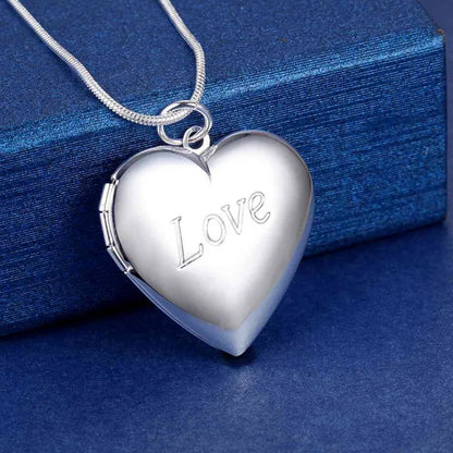 New Arrive 40-75cm 925 Sterling Silver seashell Photo open Frame Necklace Snake Chain For Woman Man Wedding Jewelry wholesale