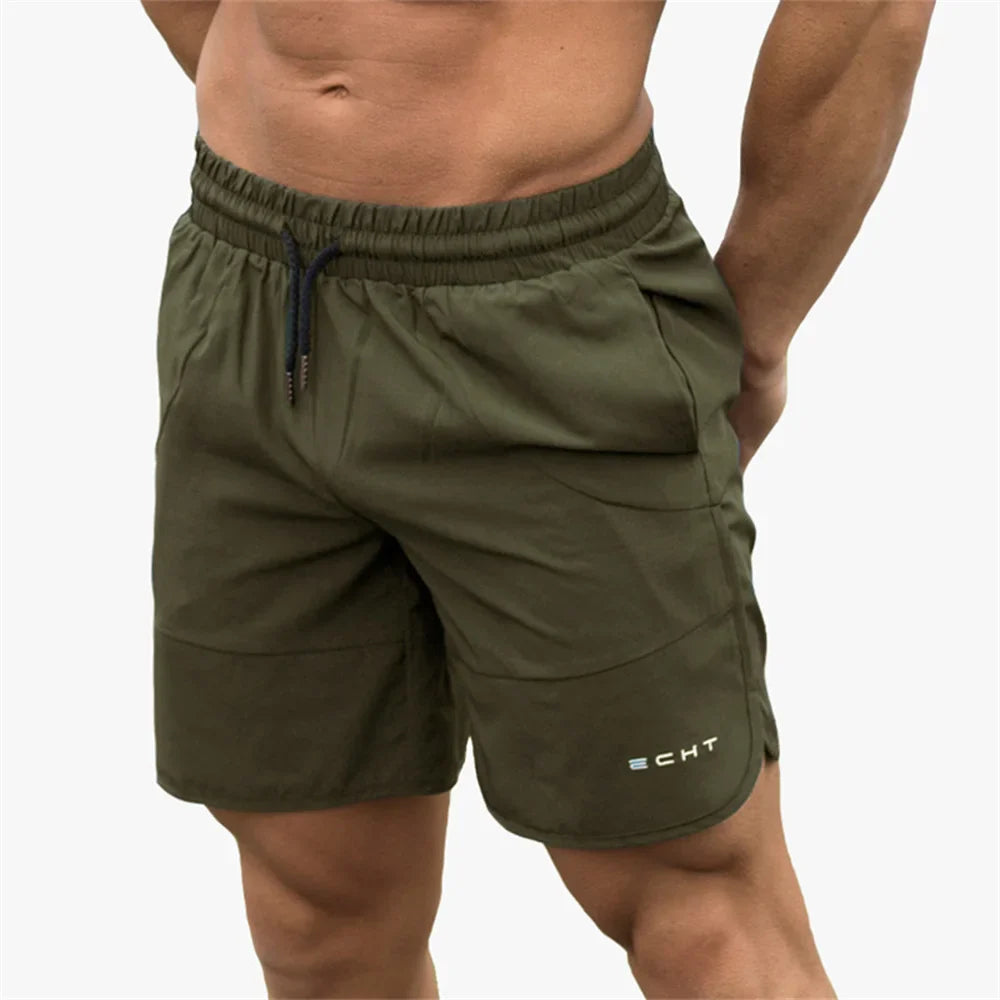 Men Gym Fitness Loose Shorts Bodybuilding Joggers Summer Quick-dry