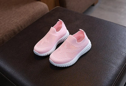 Children Running Sneakers Boys Girls Casual Mesh Breathable Anti-Slip Walking Patchwork Tenis Toddler Soft Soled Girls Shoes