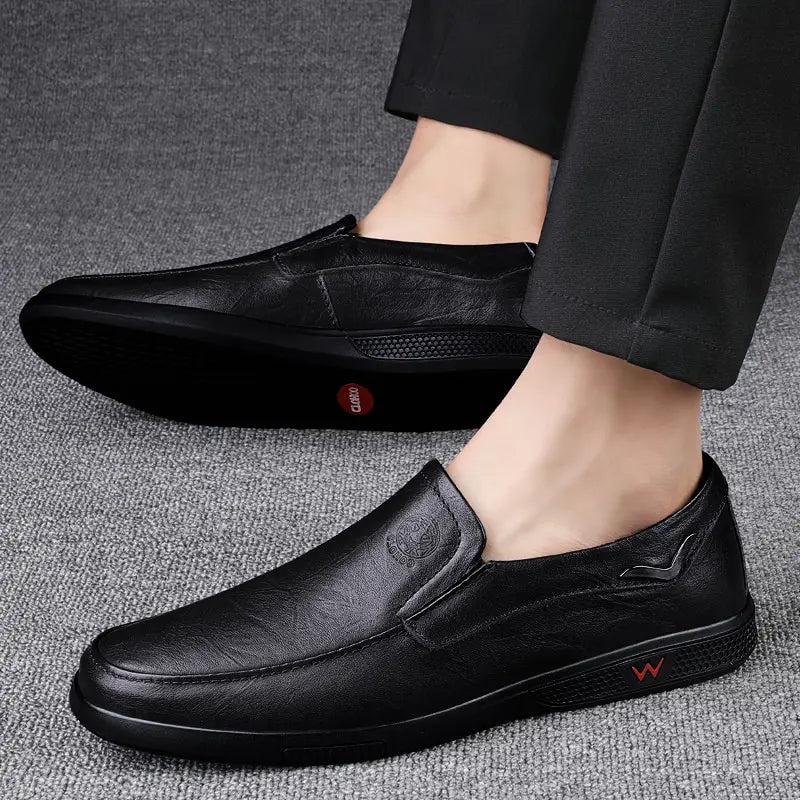Sapatos Masculinos De Couro Loafer Calçados Artesanais Negócios Ao Ar Livre Marca Sapatos Especiais Para Homens Trabalho Escritório Casual Tênis