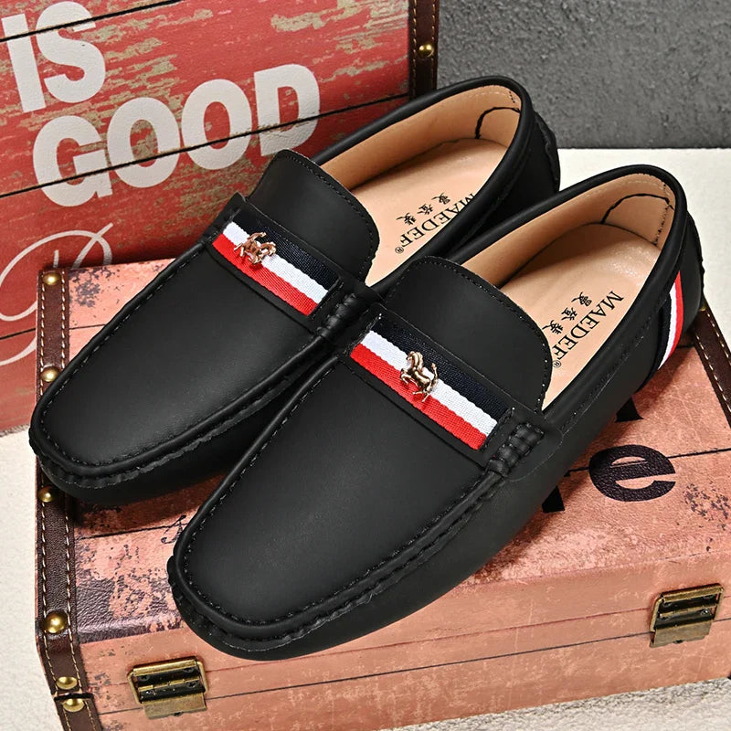 Loafers Men Driving Shoes Casual Shoes Comfortable Classic PU Leather Loafers Business Shoes Slip on Walking Men Loafers Shoes